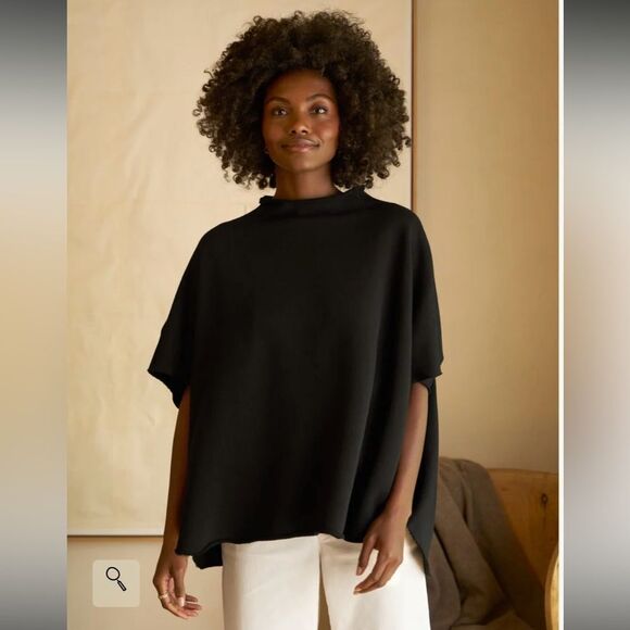 New Frank & Eileen AUDREY Funnel Neck Capelet
TRIPLE FLEECE Black One Size - Picture 1 of 12